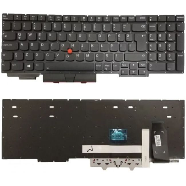 Lenovo ThinkPad E15 Gen1, 20RD, 20RE Uyumlu Klavye Tuş Takımı Tuş Seti Siyah Türkçe