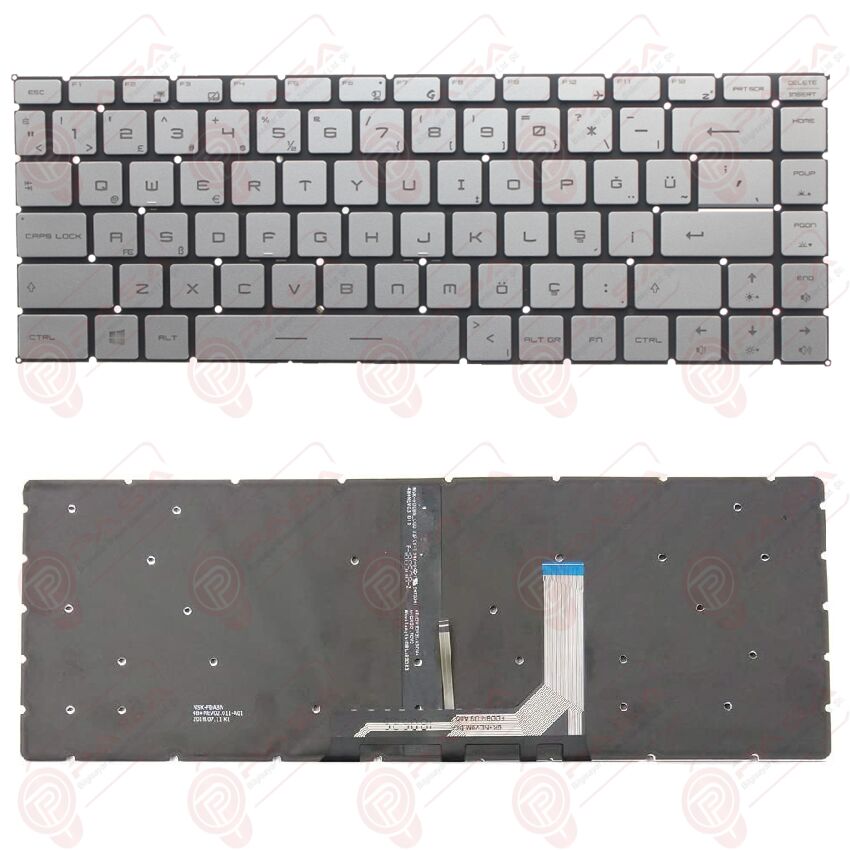 MSI PS42 8RC-042TR Klavye Tuş Takımı Işıklı Gümüş Türkçe