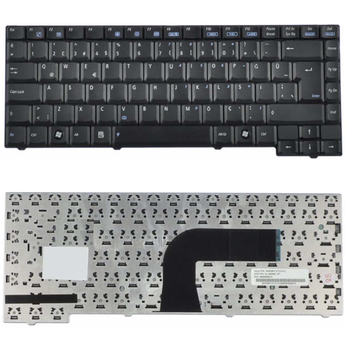 Asus F5M, F5N, F5R, F5Ri, F5RL Klavye Tuş Takımı Tuş Seti Siyah TR