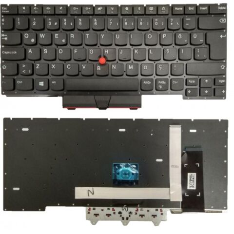 Lenovo ThinkPad E14 Gen3 Uyumlu Klavye Tuş Takımı Tuş Seti Led Işıklı Siyah Türkçe