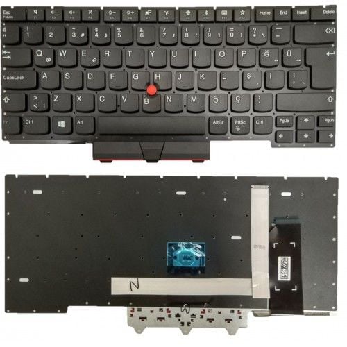 Lenovo ThinkPad E14 Gen4, 21EB, 21EC Uyumlu Klavye Tuş Takımı Tuş Seti Led Işıklı Siyah Türkçe