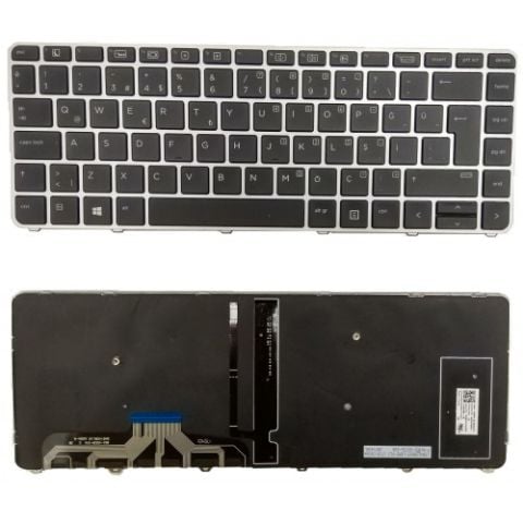 Hp EliteBook 1040 G3 Uyumlu Klavye Siyah Tuş Takımı Tuş Seti Led Işıklı Türkçe