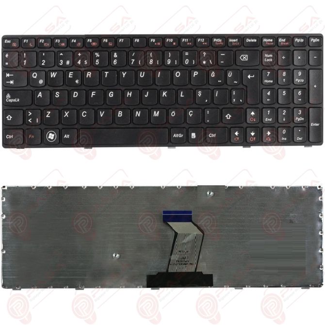 Lenovo NSK-BA0SC, PK130HB2A12 Klavye Tuş Takımı Q Türkçe Siyah-Gri