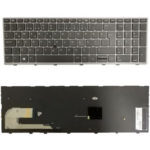 Hp L12999-001, L12999-141, L13000-001, L13000-141 Uyumlu Klavye Tuş Takımı Tuş Seti Siyah Türkçe