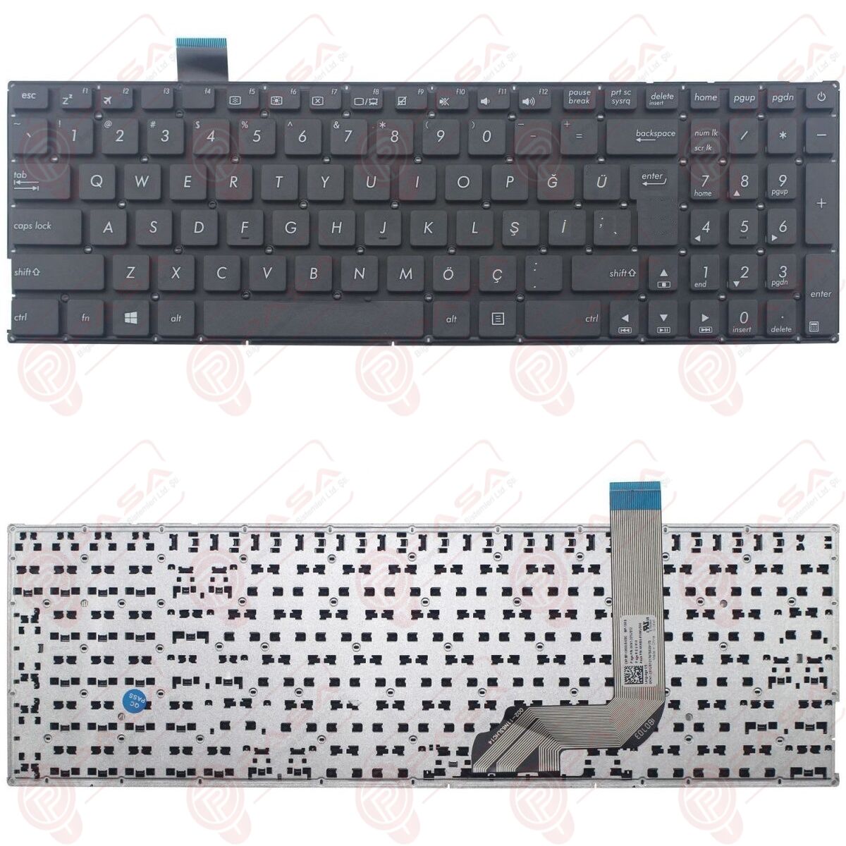 Asus X542UR-DM399, X542UR-GQ029T, X542UR-GQ030 Klavye Tuş Takımı Tuş Seti Siyah Türkçe
