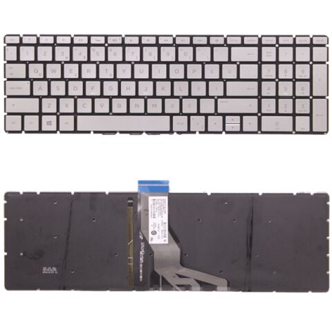 Hp Pavilion 15-CX0044NT, 15-DQ0000NT Klavye Tuş Takımı Işıklı Q Gümüş Renk Türkçe Keyboard