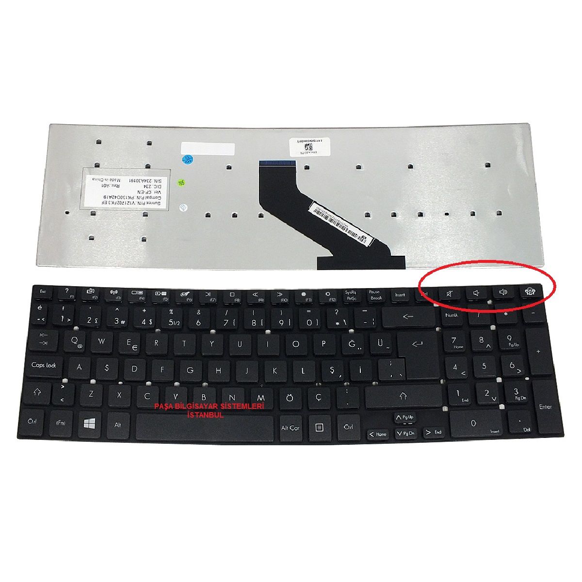 Acer Aspire E1-530 Klavye Tuş Takımı Muadil Q TR Siyah