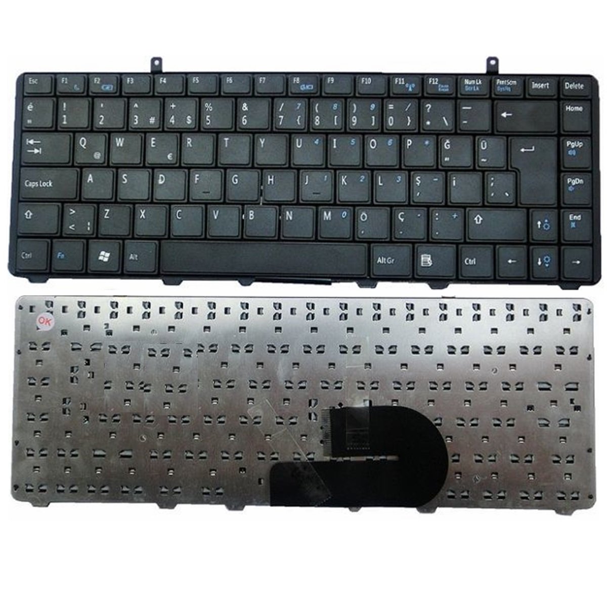 Dell AEVM8A00210 Klavye Tuş Takımı Türkçe Siyah Q Tuş Yapısı