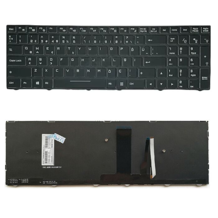 Monster Abra A7 V8.1.4 Uyumlu Klavye Tuş Takımı RGB Işıklı Ver.2 Siyah TR