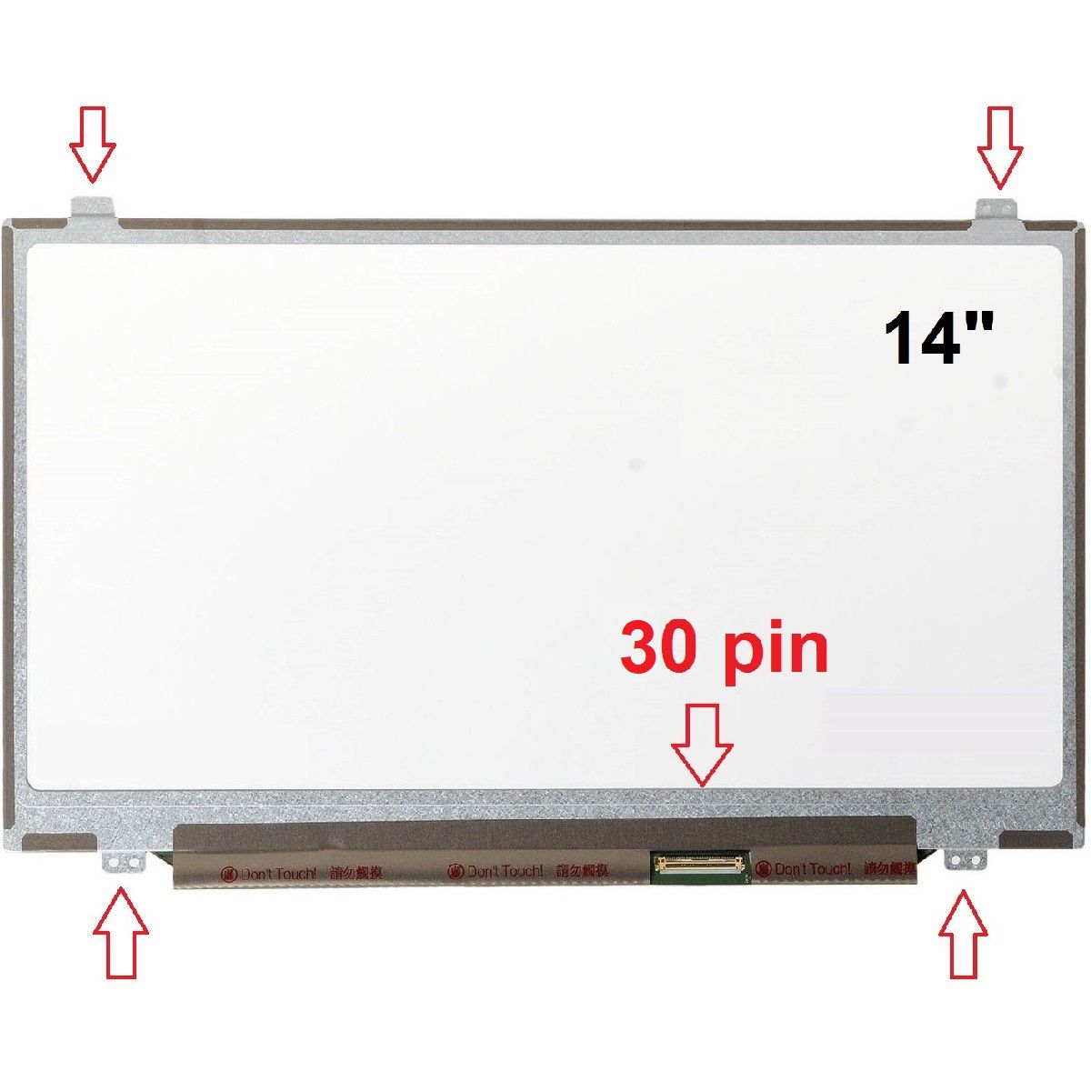 Hp 14-BS016NT, 14-BS017NT, 14-BS019NT Ekran 14 Slim 30 Pin