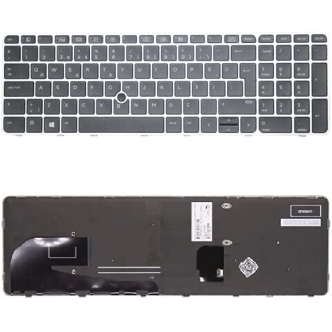 Hp 836621-001, 836621-141, 836623-001, 836623-141 Uyumlu Klavye Tuş Takımı Tuş Seti Gri Türkçe