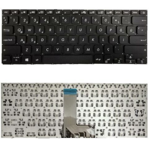 Asus X415EA-EK977WP04, X415EA-EK977WP08, X415EA-EK977WP12 Uyumlu Klavye Tuş Takımı Tuş Seti Siyah TR