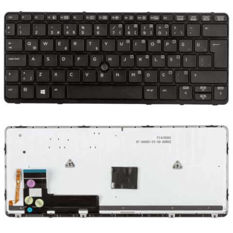Hp EliteBook 820 G1 Klavye Tuş Takımı Tuş Seti Led Işıklı Siyah Türkçe