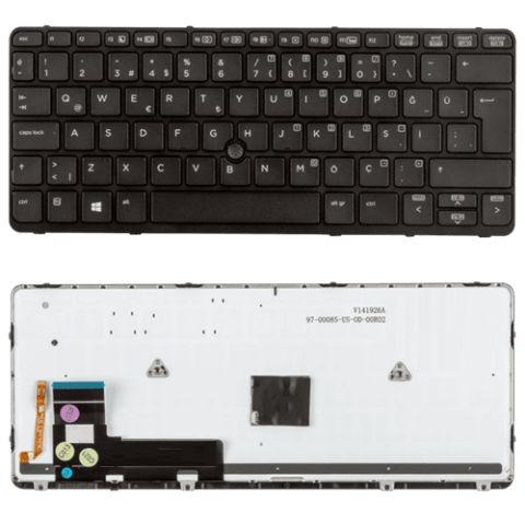 Hp EliteBook 825 G2 Klavye Tuş Takımı Tuş Seti Led Işıklı Siyah Türkçe