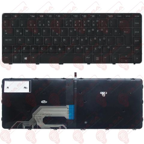 Hp 826367-001, 826367-141, 826368-001, 826368-141 Klavye Tuş Takımı Tuş Seti Led Işıklı Siyah Türkçe