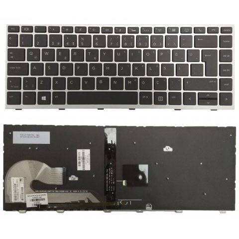 Hp EliteBook 745 G5, 745 G6 Uyumlu Klavye Işıklı Siyah Tuş Takımı Tuş Seti Türkçe