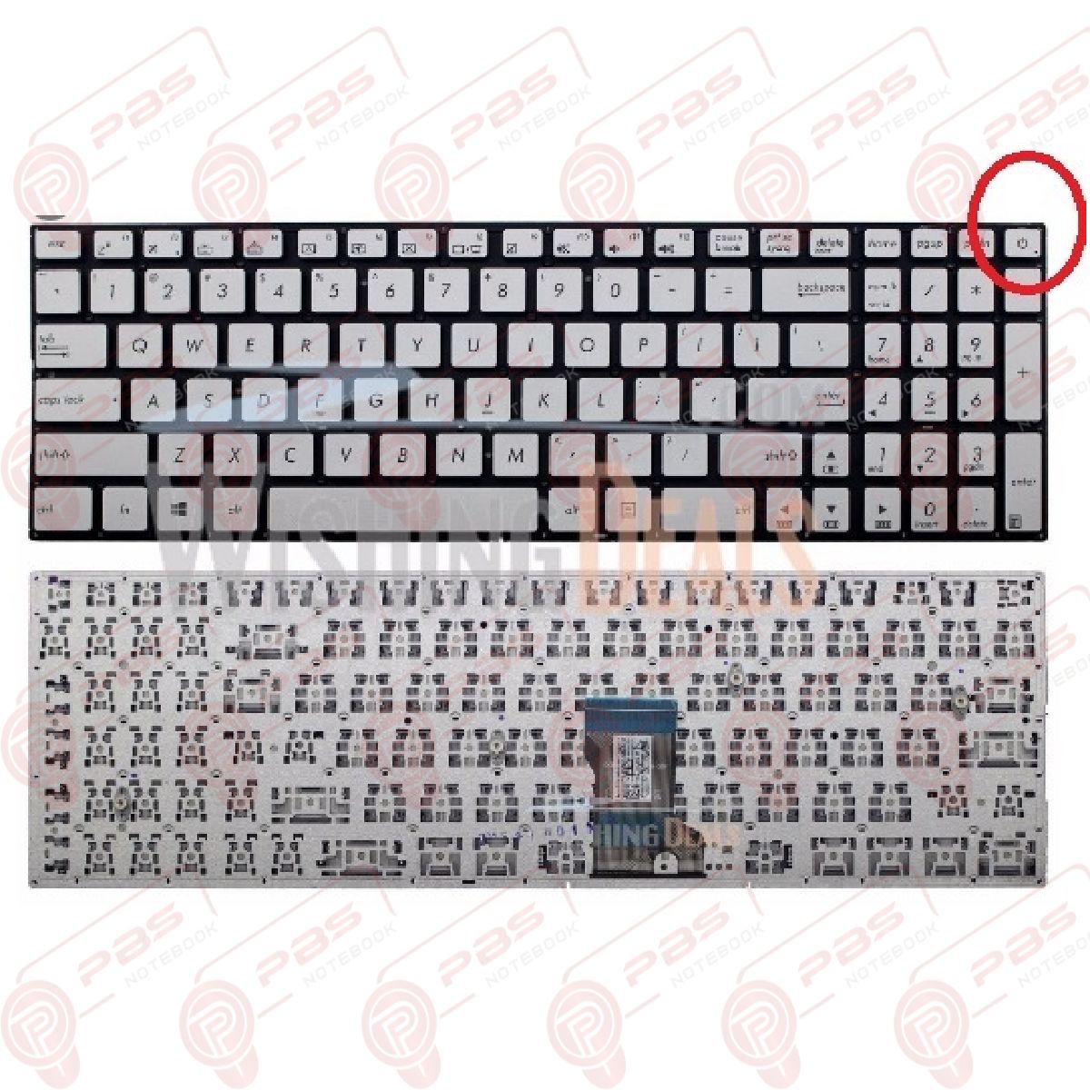 Asus G501JW-CN030T, G501JW-CN222H Klavye Tuş Takımı Işıklı Gri TR