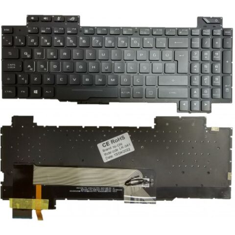 Asus GL703GE-71200T, GL703GE-71250 Uyumlu Klavye Tuş Takımı Tuş Seti Led Işıklı Siyah Türkçe