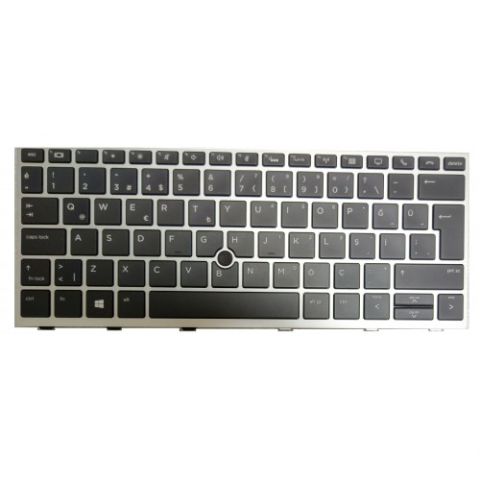 Hp EliteBook 830 G5, 836 G5, 830 G6 Uyumlu Klavye Tuş Takımı Tuş Seti Led Işıklı Siyah Türkçe