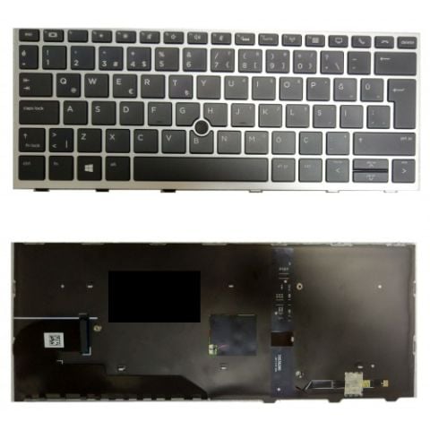 Hp EliteBook 830 G5, 836 G5, 830 G6 Uyumlu Klavye Tuş Takımı Tuş Seti Led Işıklı Siyah Türkçe