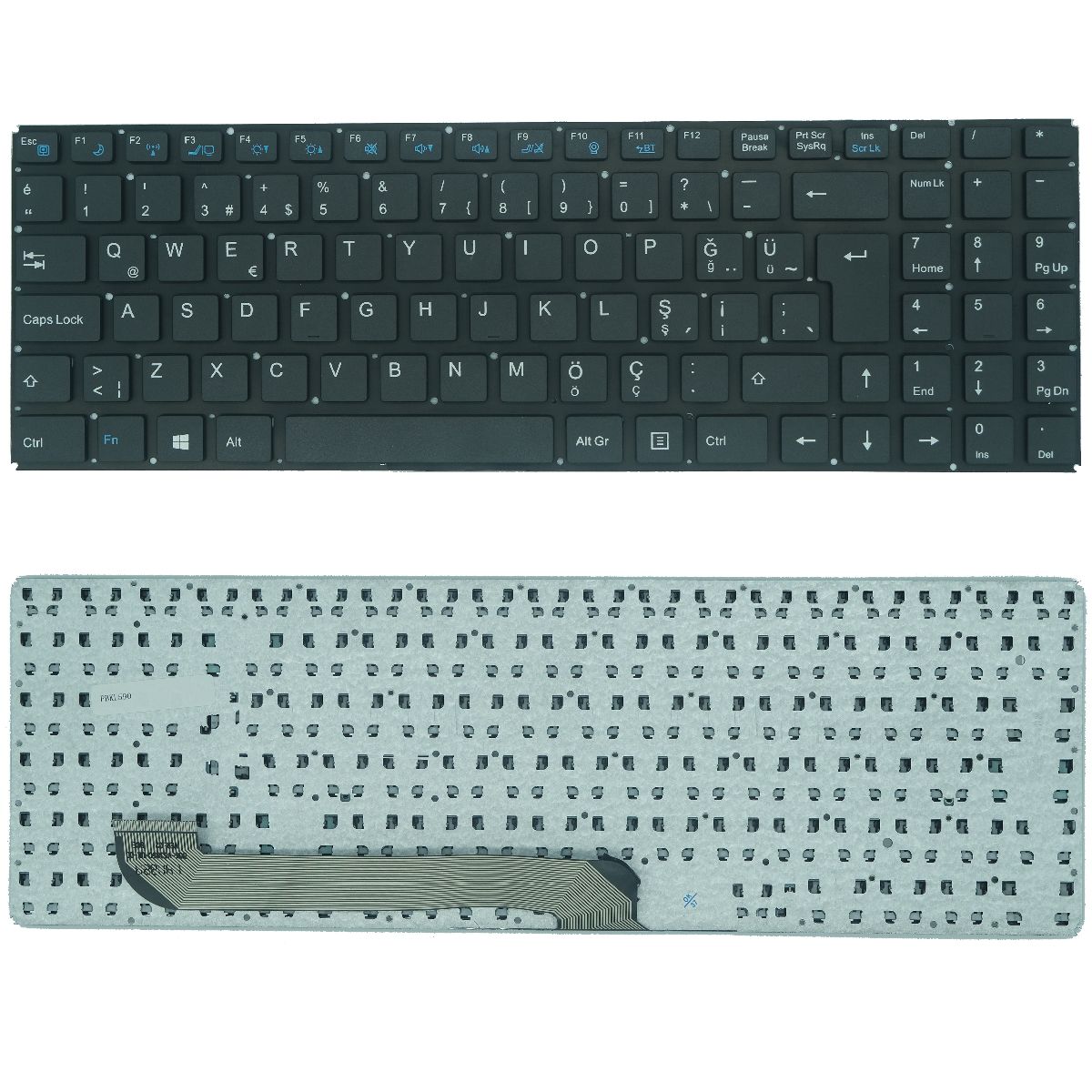Casper Nirvana CLC, CLC.4030-4L05A, CLC.4030-4L05T Uyumlu Klavye Tuş Takımı Tuş Seti Siyah Türkçe