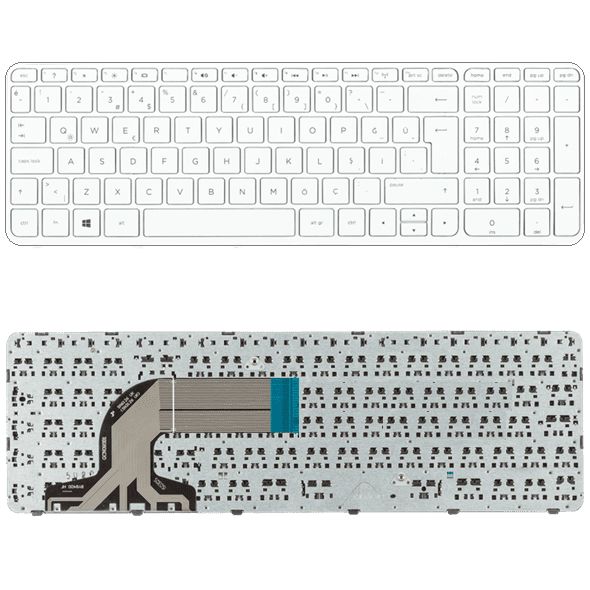 Hp Pavilion 15-N004ST, 15-N005ST, 15-N012ST Klavye Beyaz Tuş Takımı Tuş Seti TR