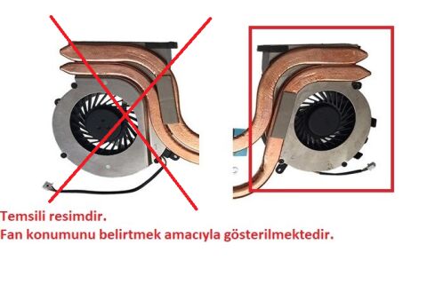 MSI GE62 6QC-065TR, GE62 6QD-1054TR Uyumlu Fan Soğutucu Ver.1 - 3 Pinli