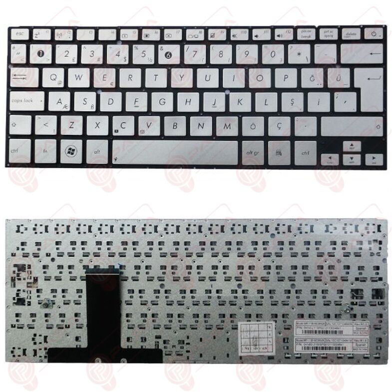 Asus MP-11B16TQ65282, NSK-UQ101 Klavye Gümüş Tuş Takımı Tuş Seti Türkçe