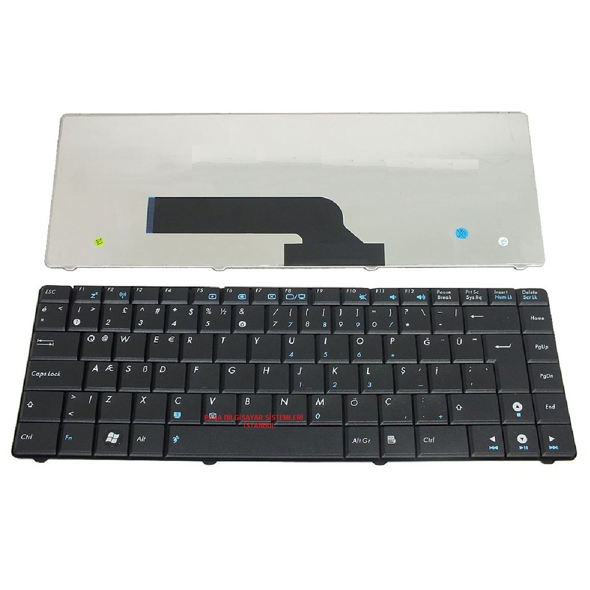 Asus 04GNQW1KTU00-1, 04GNQW1KUS00-1, 04GNQW1KUS00-2 Klavye Tuş Takımı Tuş Seti Siyah Türkçe