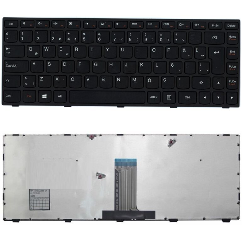 Lenovo 20395, 20539, 20549, 20641 Uyumlu Klavye Tuş Takımı Tuş Seti Siyah Türkçe