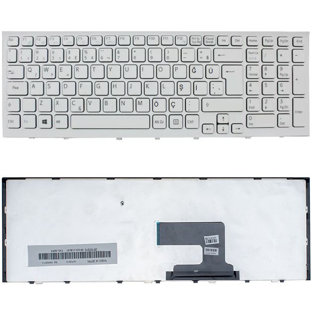 Sony Vaio VPCEY, VPC-EY, VPCEY11S1E Klavye Beyaz TR