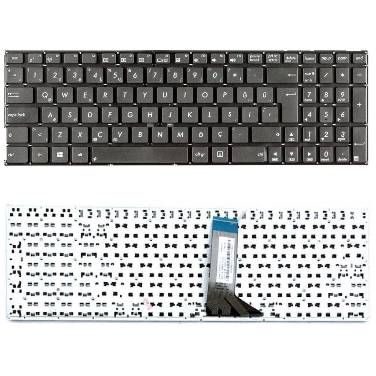 Asus P2520L, P2520LA, P2520LJ Klavye Tuş Takımı Tuş Seti Siyah Türkçe