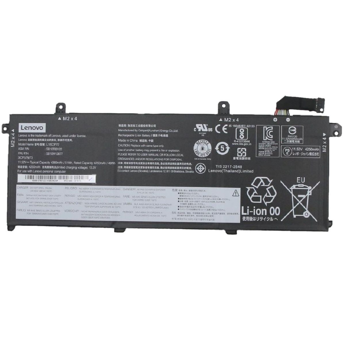 Nion Lenovo Thinkpad T490, 20N2, 20N3, 20RX Uyumlu Batarya Pil