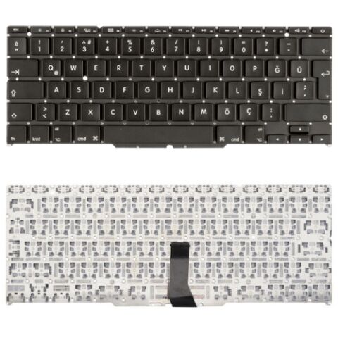 Apple MacBook Air MD712TU/A, MD712TU/B, MD845LL/A, MD845TU/A Klavye Tuş Takımı Tuş Seti Siyah Türkçe