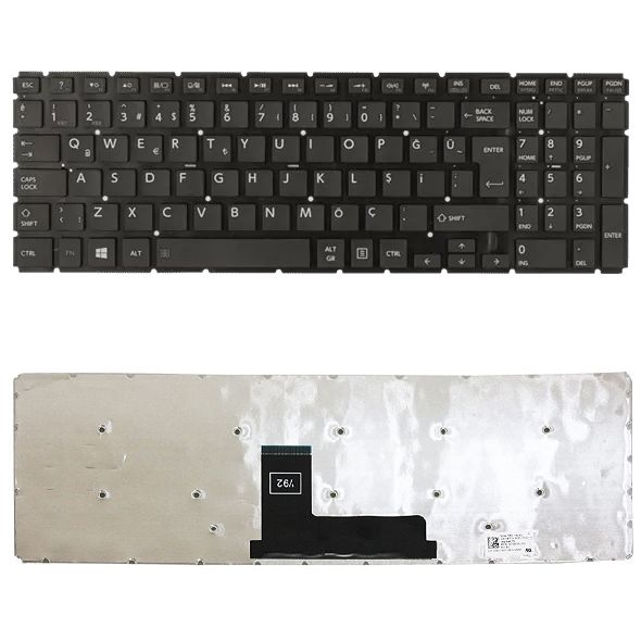 Toshiba Satellite L50-B-17C, L50-B-180 Klavye Tuş Takımı Siyah Q Türkçe Laptop Klavye