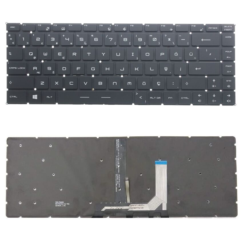 MSI GS65 9SF-421TR Stealth Klavye Tuş Takımı Ver.1 Işıklı Siyah TR