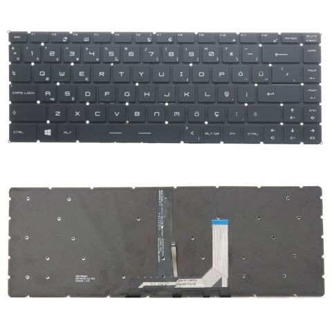 MSI GS65 9SF-421TR Stealth Klavye Tuş Takımı Ver.1 Işıklı Siyah TR