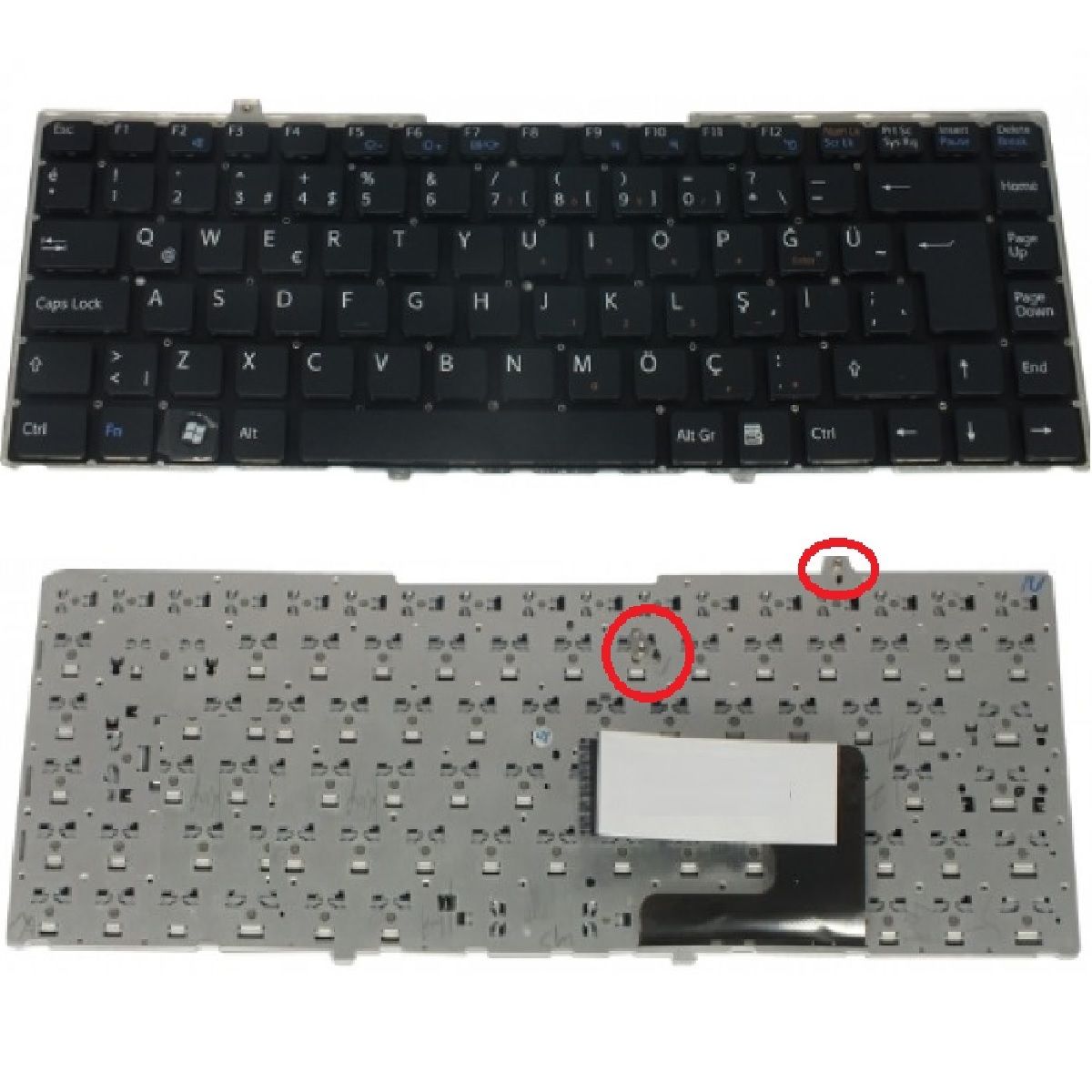 Sony Vaio PCG-3J1M, PCG-3J1L, PCG-3B1M Klavye Siyah TR