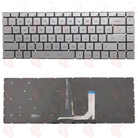 MSI WS658SK, WS659TM Klavye Tuş Takımı Işıklı Gümüş Türkçe
