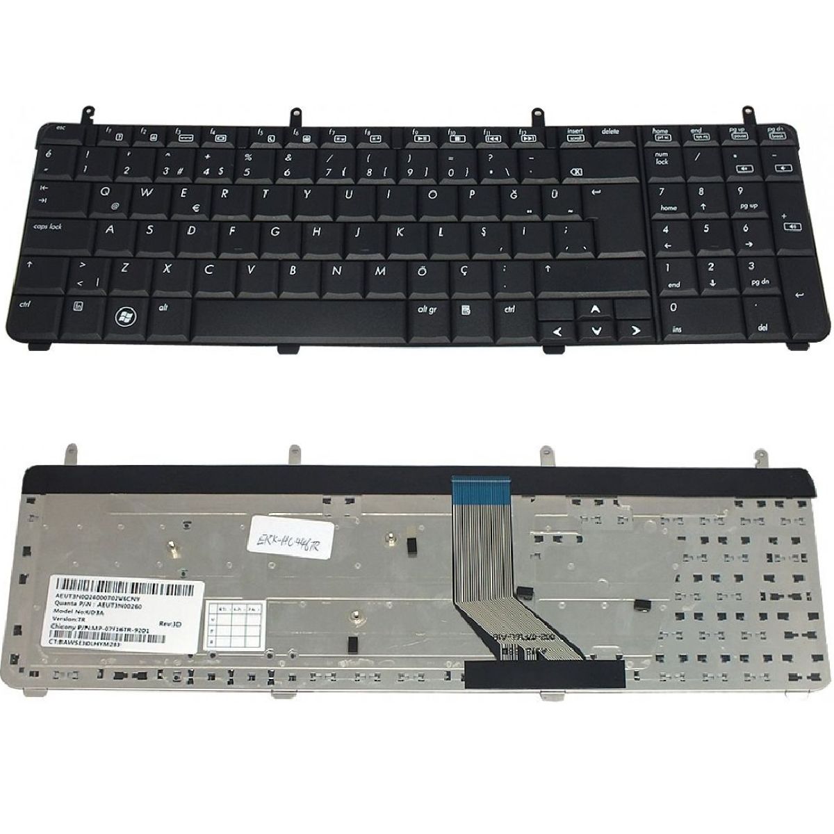 Hp MP-07F13US6698, MP-07F16TR-9201 Klavye Tuş Takımı Tuş Seti Siyah Türkçe