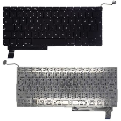 Apple Macbook Pro MB985LL/A, MB985TA/A, MB985ZP/A Uyumlu Klavye Tuş Takımı Tuş Seti Siyah Türkçe