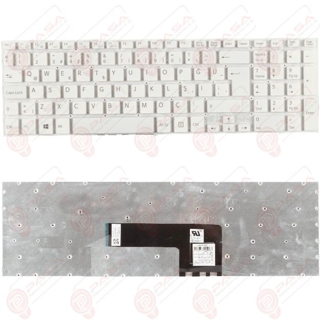Sony Vaio SVF1532U1E, SVF1532U4E, SVF1532USTW Klavye Beyaz TR