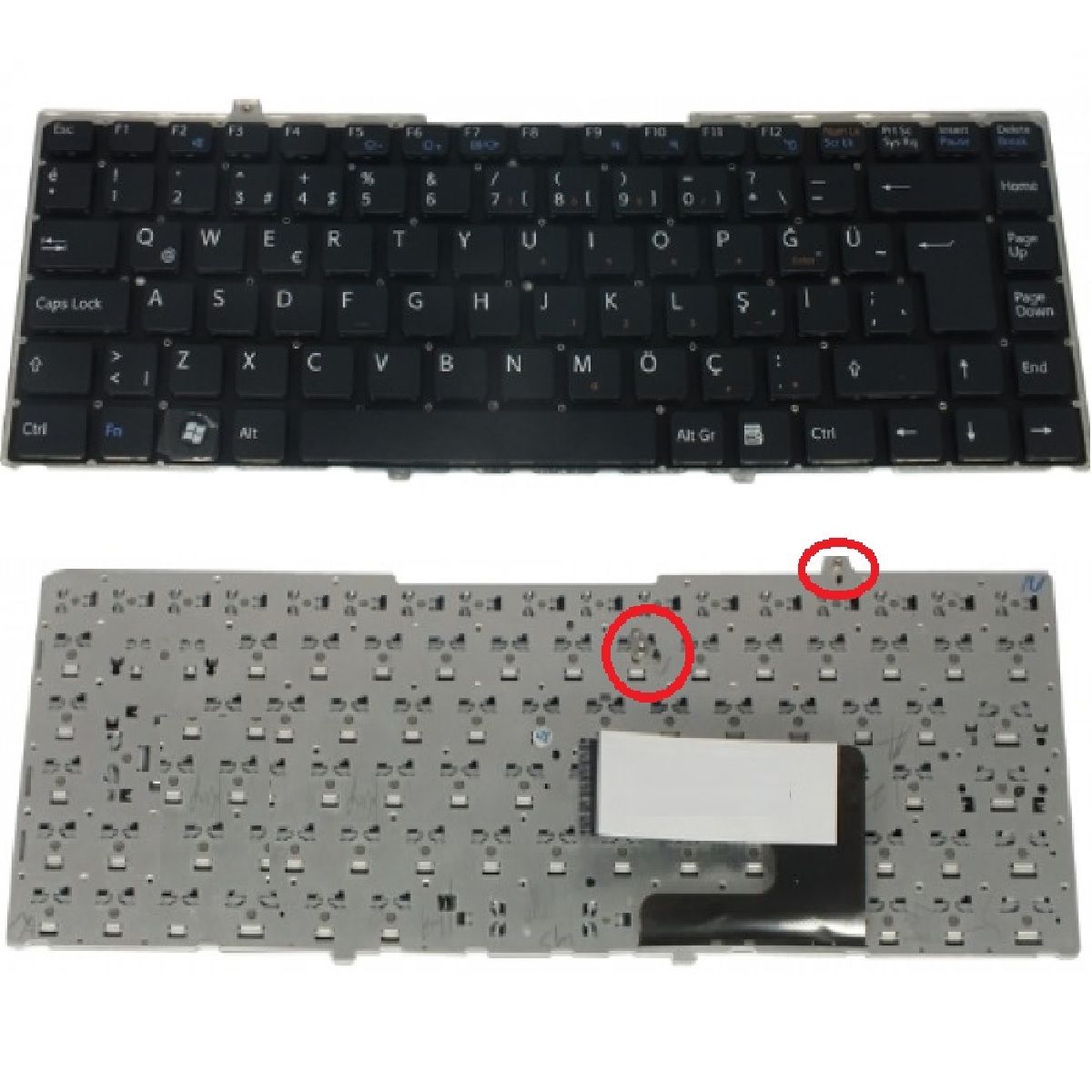 Sony Vaio VGNFW1, VGNFW2, VGNFW3 Klavye Siyah TR
