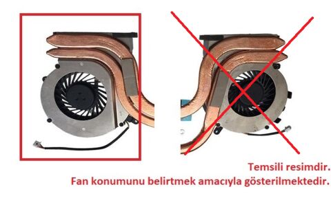 MSI GE72 7RD, GE72 7RE, GE72VR Uyumlu Fan Soğutucu 3 Pinli Ver.2