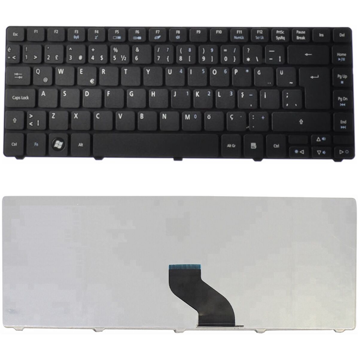 Acer Aspire Travelmate 8372G, 8372T, 8372TG, 8372TZ, 8372Z Klavye Tuş Takımı Tuş Seti Siyah Türkçe