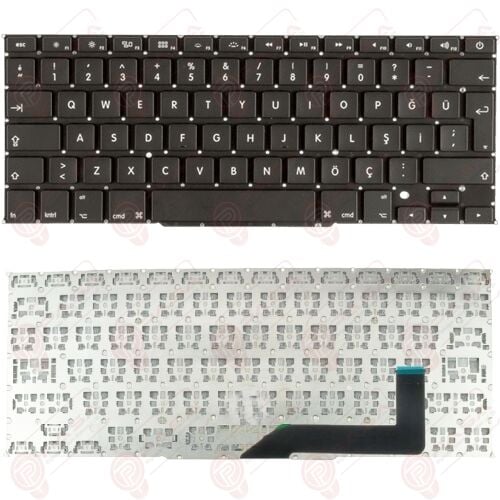 Apple MacBook Pro A1298 A1398 2013 Serisi Klavye Tuş Takımı Tuş Seti Siyah Türkçe