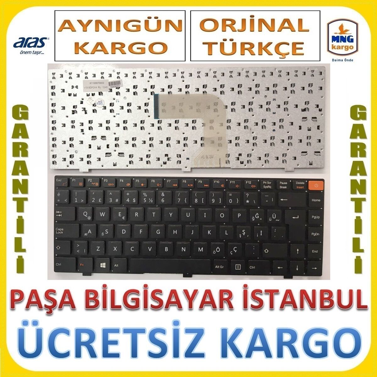 Casper Ultrabook IC4I Klavye Tuş Takımı Tuş Seti Siyah Türkçe