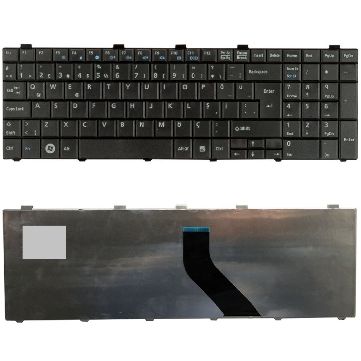 Fujitsu Siemens MP-09R76U4-D85W, MP-09R76003D85 Klavye Tuş Takımı Tuş Seti Siyah Türkçe