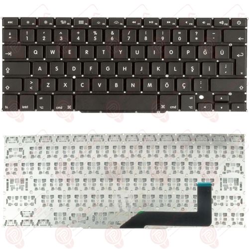 Apple MacBook Pro MJLQ2LL/A, MJLQ2TU/A, MJLT2LL/A, MJLT2TU/A Klavye Tuş Takımı Tuş Seti Siyah Türkçe