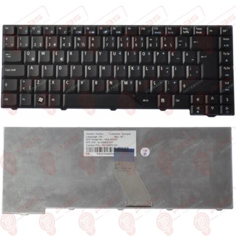 Acer ZD1, AEZD1A00010, AEZD1R00010, AEZD1R00110 Klavye Tuş Takımı Tuş Seti Siyah Türkçe